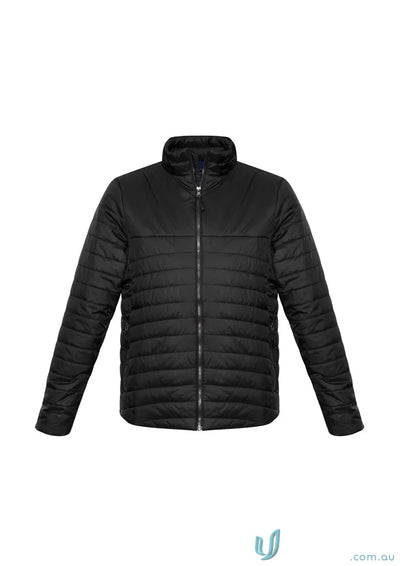 Black quilted puffer jacket from collection mens expedition j750m to stay warm