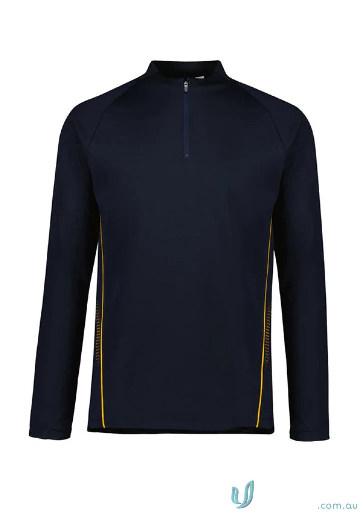 Navy long-sleeved athletic shirt from Biz Collection Unisex SW225M Unisex Balance Mid