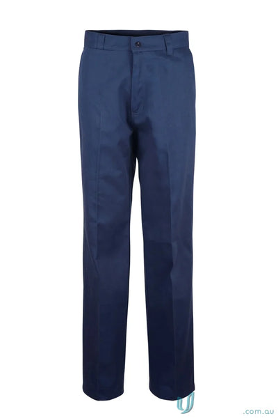 WorkCraft WP3038 Flat Front Cotton Drill Trouser in Navy front product image