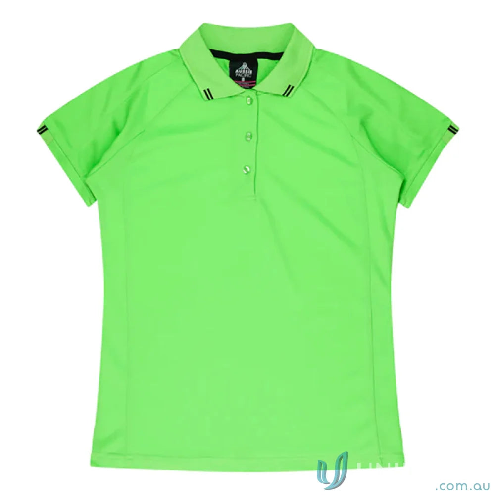 Aussie Pacific 1308 Flinders Polo in Apple/Black