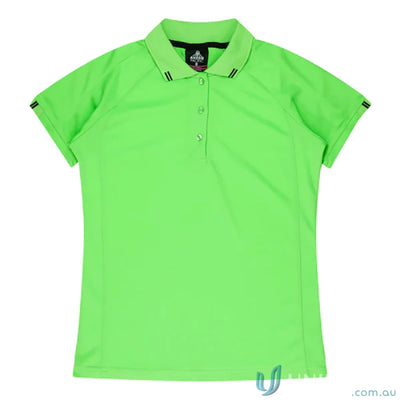 Aussie Pacific 1308 Flinders Polo in Apple/Black