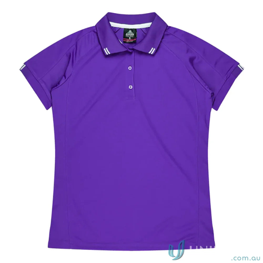Aussie Pacific 1308 Flinders Polo in Purple/White