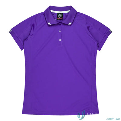 Aussie Pacific 1308 Flinders Polo in Purple/White