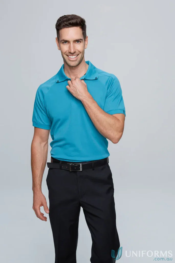 Aussie Pacific 1308 Flinders Polo in Teal/Black front product image