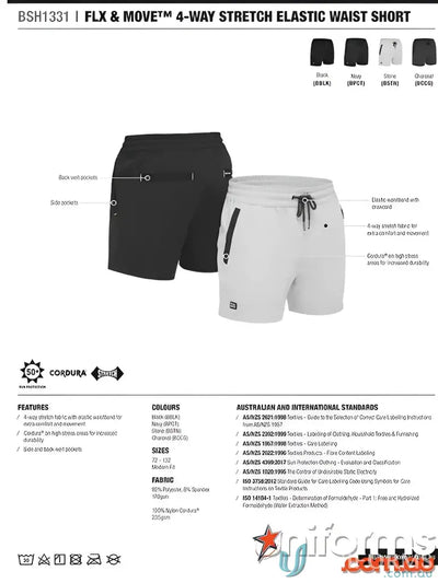 Men’s elastic waist short with move™ 4-way stretch elastic fabric for comfy movement