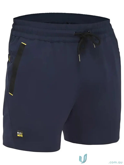 Navy blue Flx & Move™ 4-Way Stretch Elastic Waist Short with stretch elastic fabric