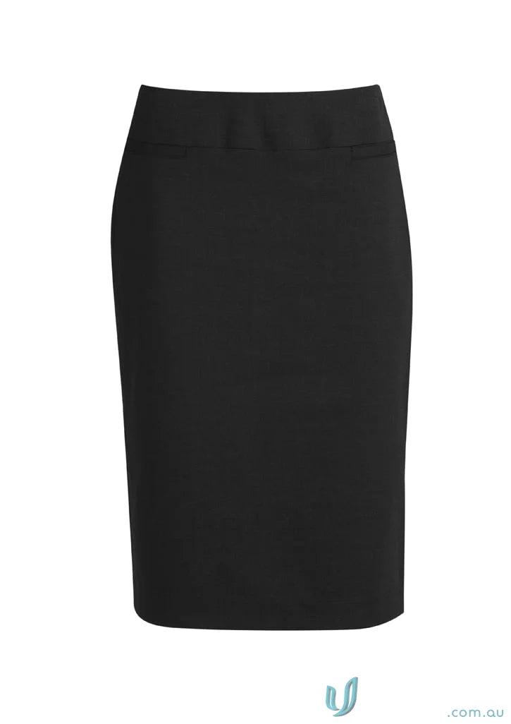 Black pencil skirt from FMV Ladies POLY Relaxed Fit Skirt, perfect for uniforms