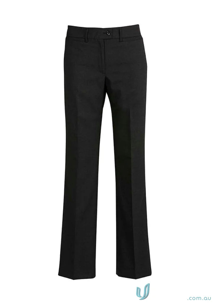 Black straight-leg dress pants for all-day wear and comfortable fit in uniforms