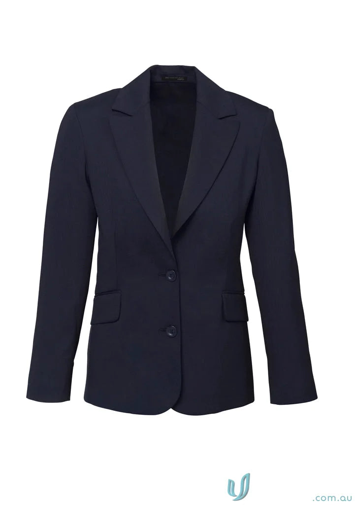 Navy blue FMV Longline Ladies Jacket blazer ideal for work uniform, fits bust measurement