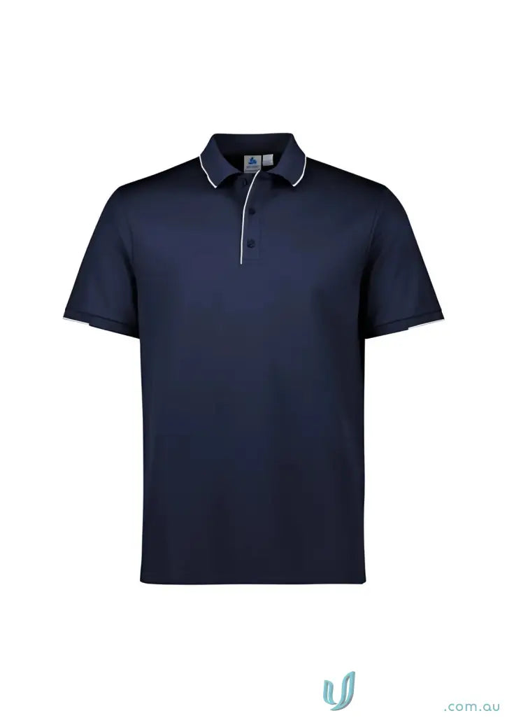 Focus Polo Navy polo shirt with white trim from Biz Collection for a sharp professional look