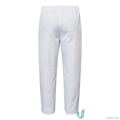 WorkCraft WP3019 Food Industry Elastic Drawstring White Pant in white
