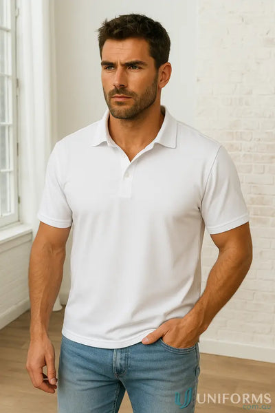 1061-PT 1061 Freshen Polo in White front product image