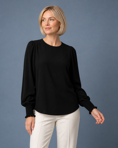 Freya Shirred Cuff Soft Top