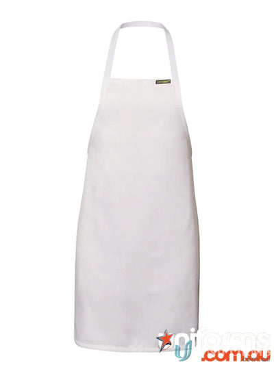 WorkCraft CA012 Full Bib Apron 100% Polyester in white