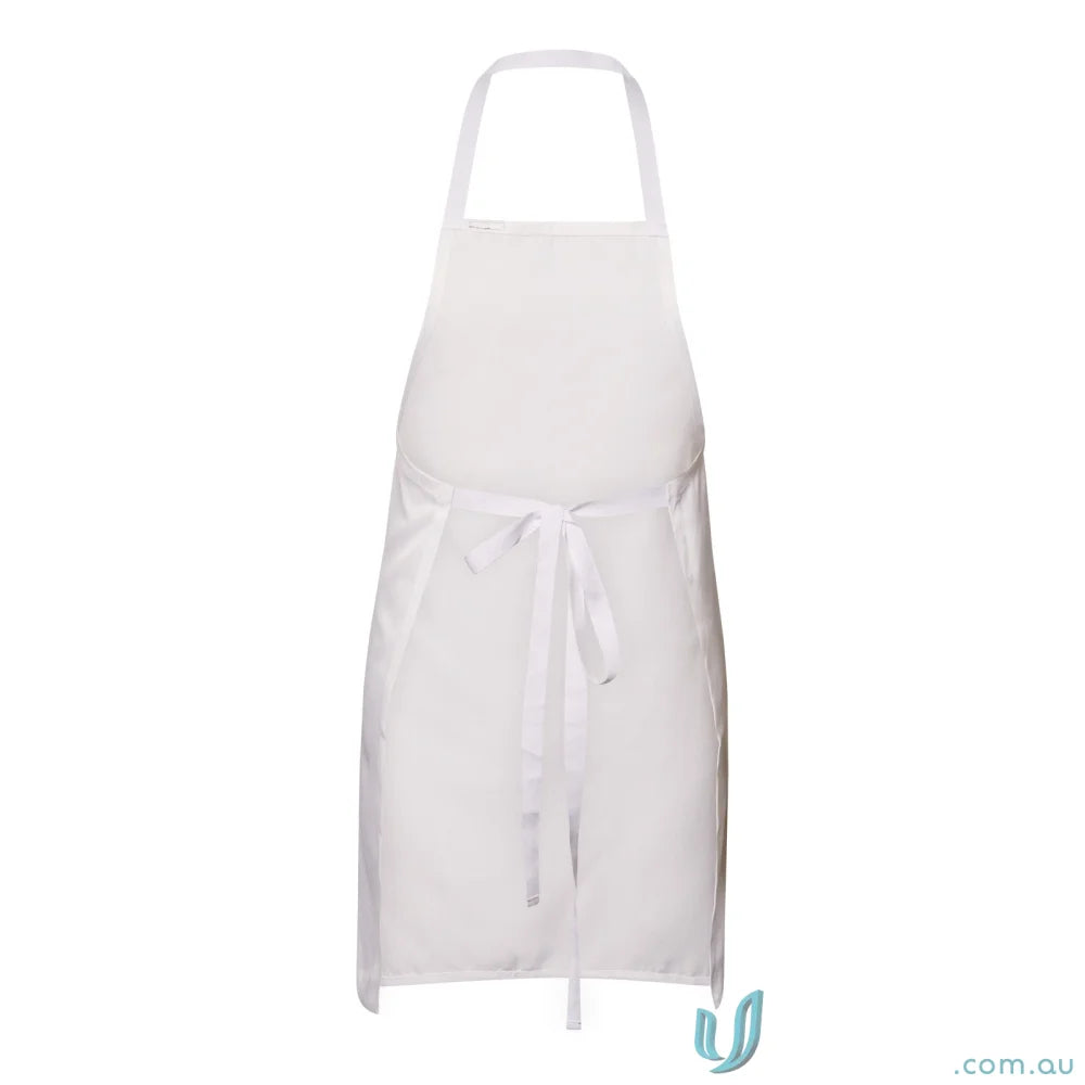 WorkCraft CA012 Full Bib Apron 100% Polyester in white