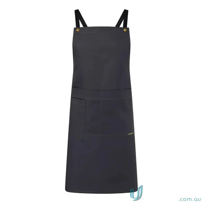WorkCraft CA031 Full Bib Apron With Pockets in charcoal