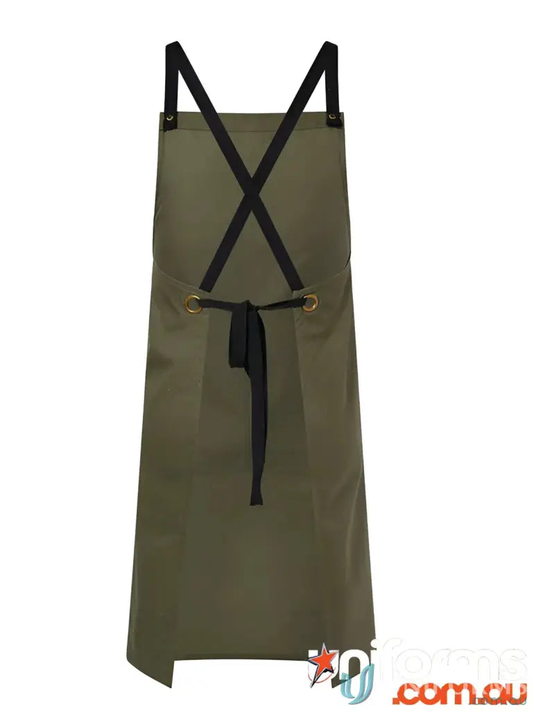 WorkCraft CA031 Full Bib Apron With Pockets in olive