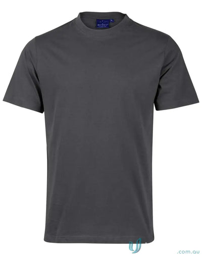 Gray short-sleeved T-shirt made of combed cotton, perfect for uniforms or workwear