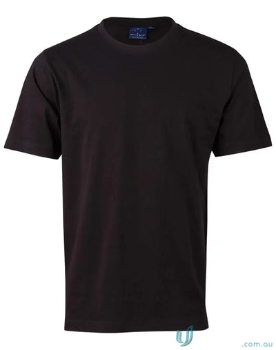 Black short-sleeved T-shirt made of combed cotton from Full Colour Print Kids Semi Fit Tee collection perfect for uniforms or workwear