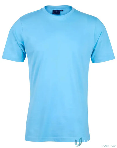 Light blue combed cotton semi fit tee ideal for uniforms and workwear