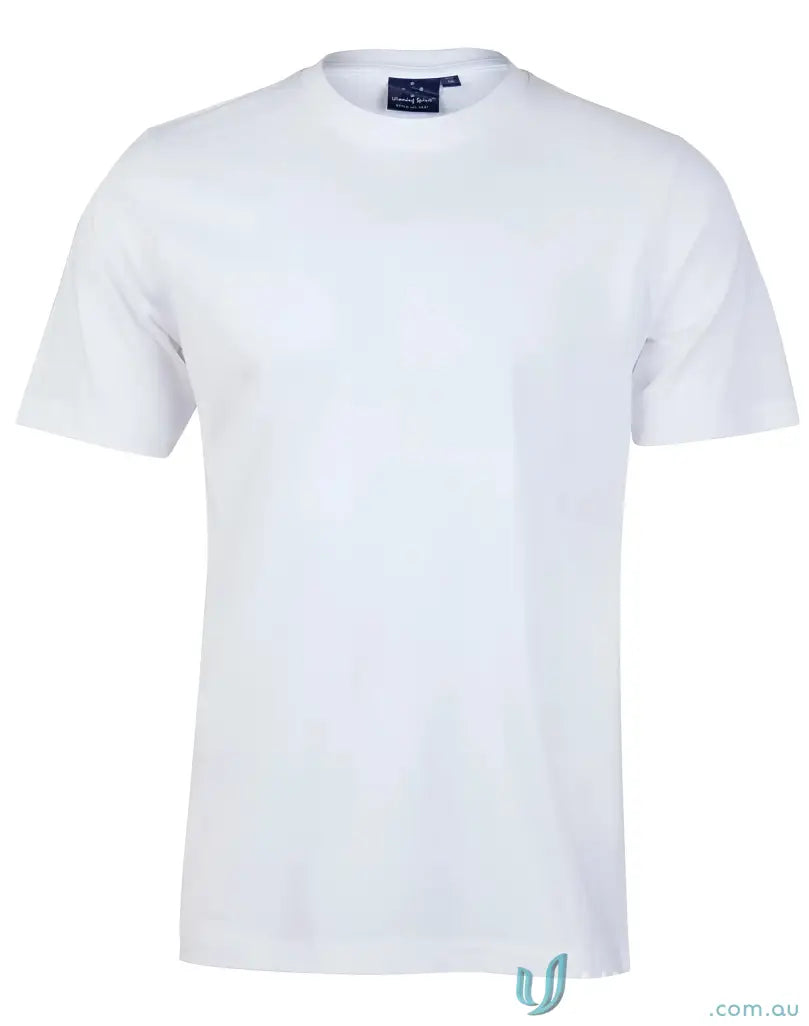 White short-sleeved T-shirt made from comfy combed cotton, perfect for workwear and uniforms