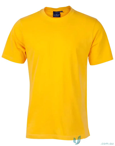 Yellow short-sleeved combed cotton tee from Full Colour Print Ladies Semi Fit Tee for uniforms or workwear