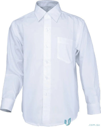 Bocini CS1310 Girls LS School Shirt in White