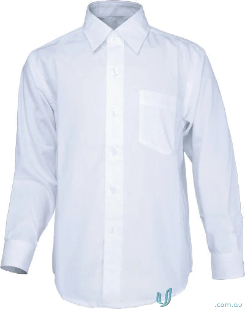 Bocini CS1310 Girls LS School Shirt in White