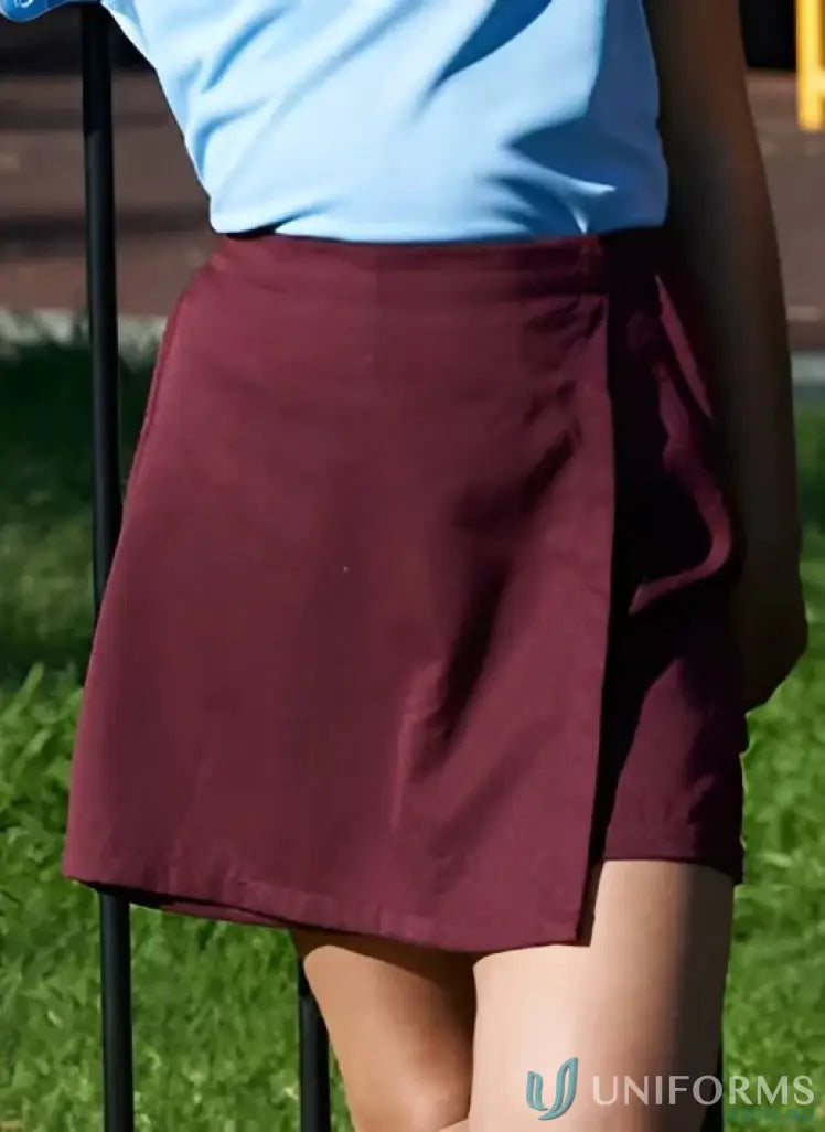 Bocini CK1305 Girls School Skort in Maroon front product image