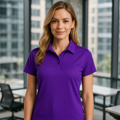 Stencil 1154 Glacier Premium Ladies SS Polo in Purple front product image
