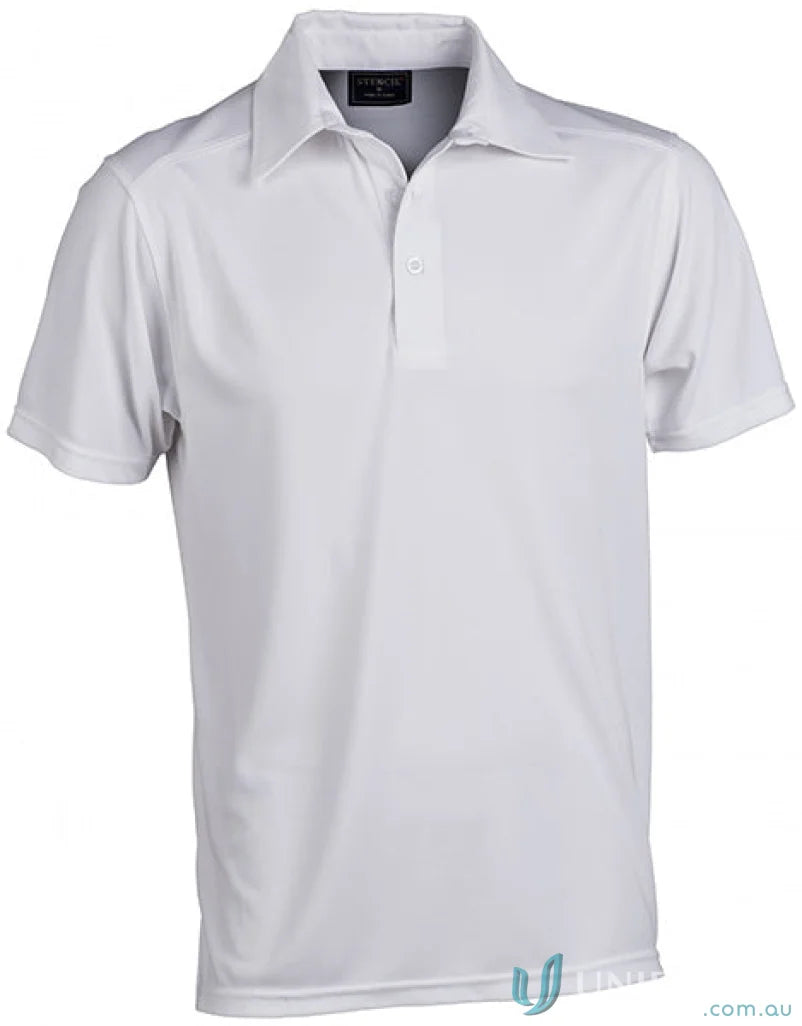 Stencil 1054 Glacier Premium SS Polos in White