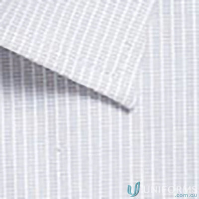 Striped light-colored square textured long sleeve shirt with easy iron finish