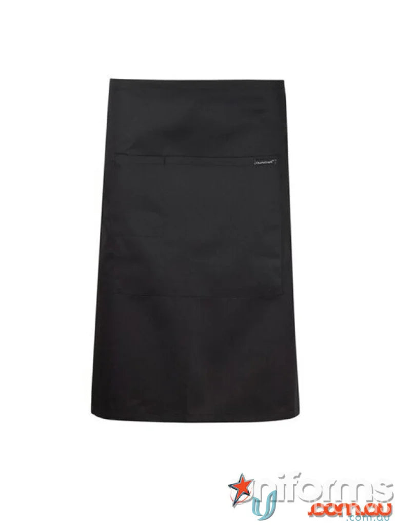 WorkCraft CA018 Half Apron with Pocket in Black