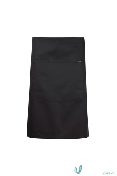 WorkCraft CA018 Half Apron with Pocket in Black front product image