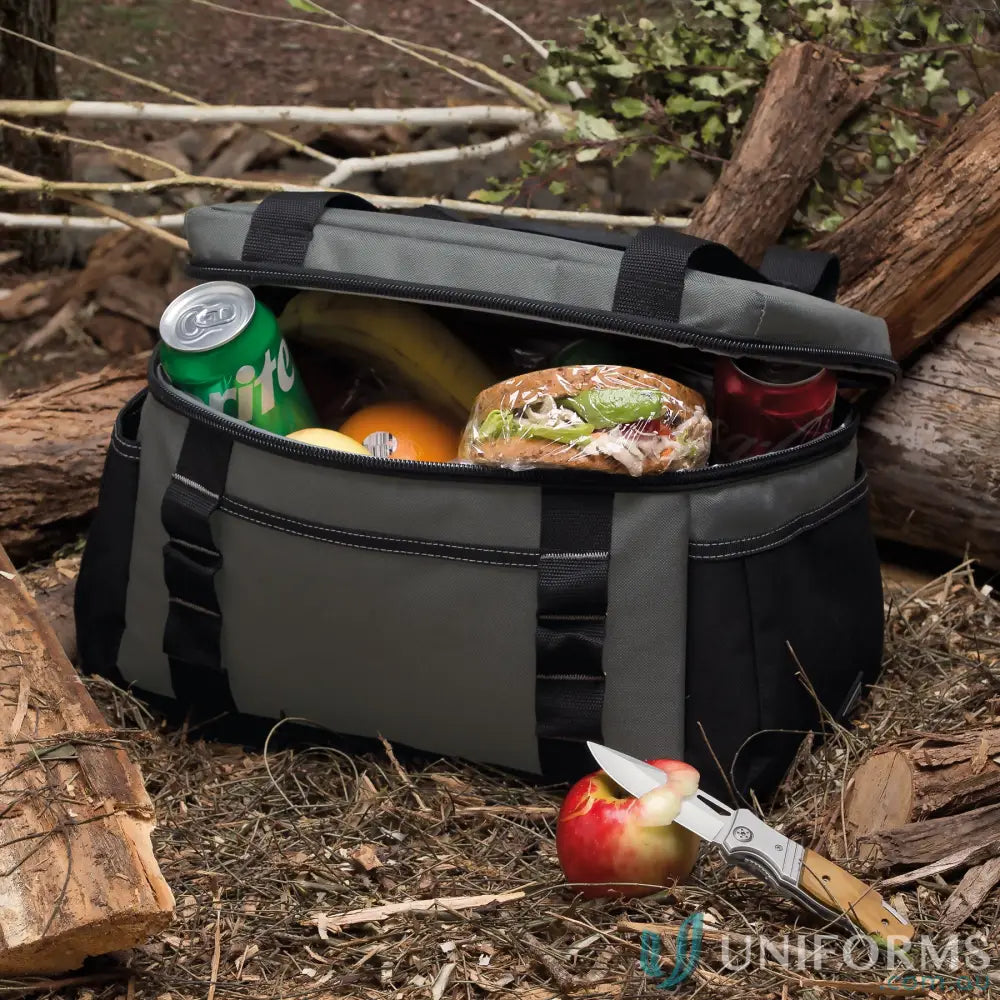 adjustable strap cooler IGHHC HardHat Insulated Cooler Bag with Adjustable Strap â€“ Steel Grey front product image