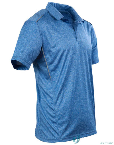 Blue rapid cool cationic short sleeve polo shirt from Harland Polo collection