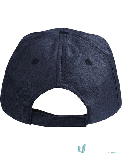 Dark blue Heather Cap with short crossover velcro and easy size adjustments for ch33 style