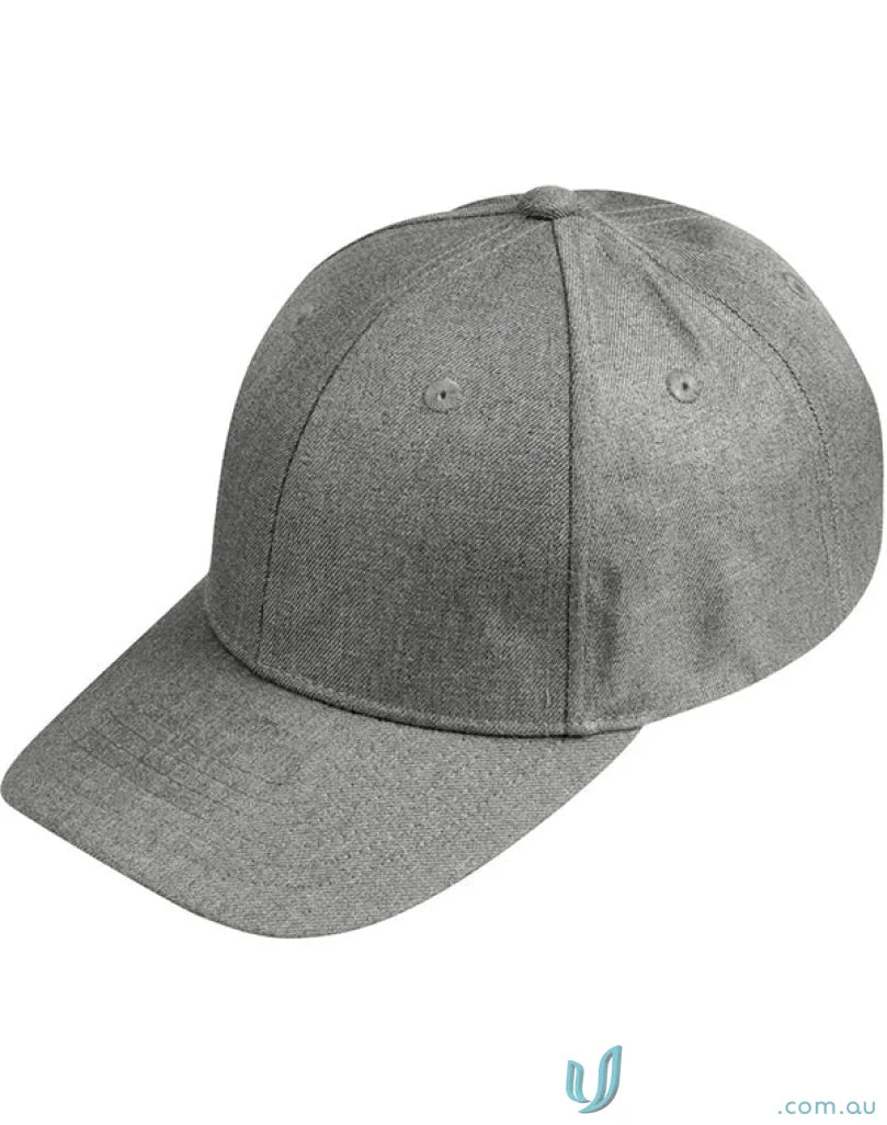 Gray Heather Cap with short crossover Velcro and easy size adjustments for a chill look