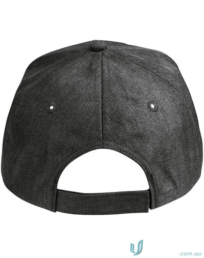 Gray Heather Cap with short crossover velcro and easy size adjustments for a comfy fit