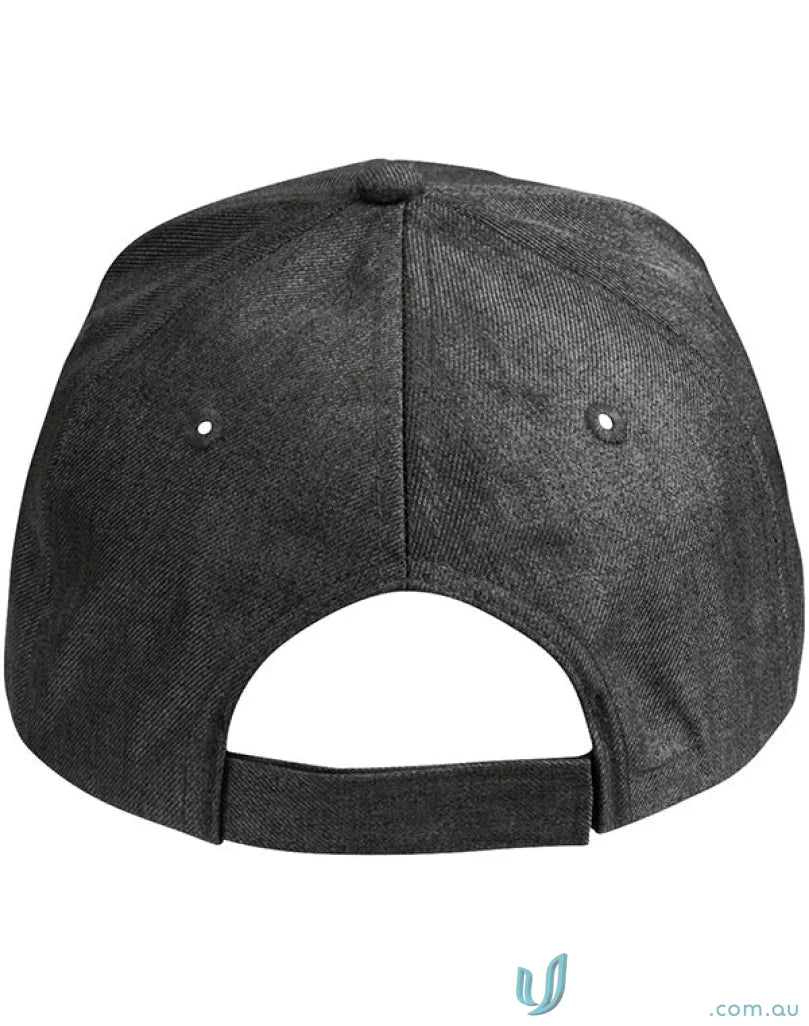 Gray Heather Cap with short crossover velcro and easy size adjustments for a comfy fit