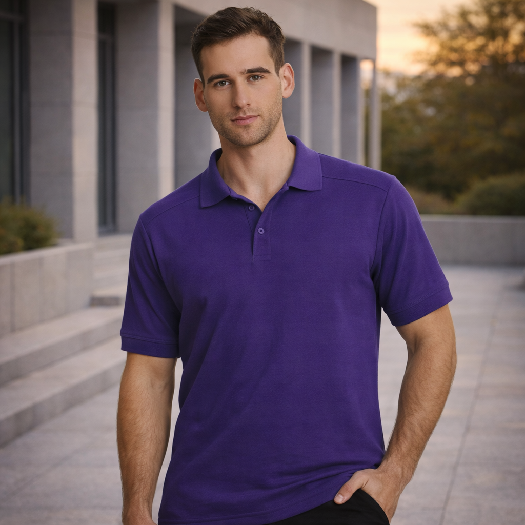 Winning Spirit PS63 Heathmont TrueDry Polo in Purple front product image