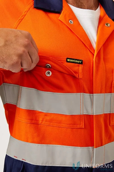 WorkCraft WC3063 HI VIS Coverall Ind Tape