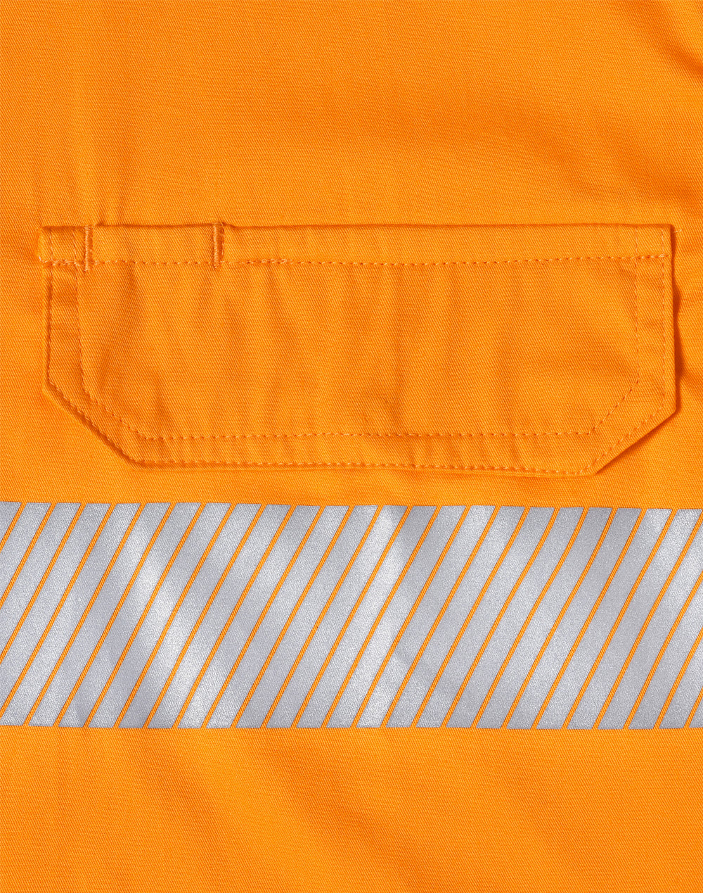 Sw83 hi-vis work Cool-Breeze safety shirt with segmented tape, orange vest back