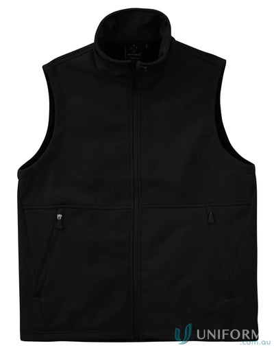Black fleece vest from HiTech Softshell Vest, perfect for jk25 mens softshell gear
