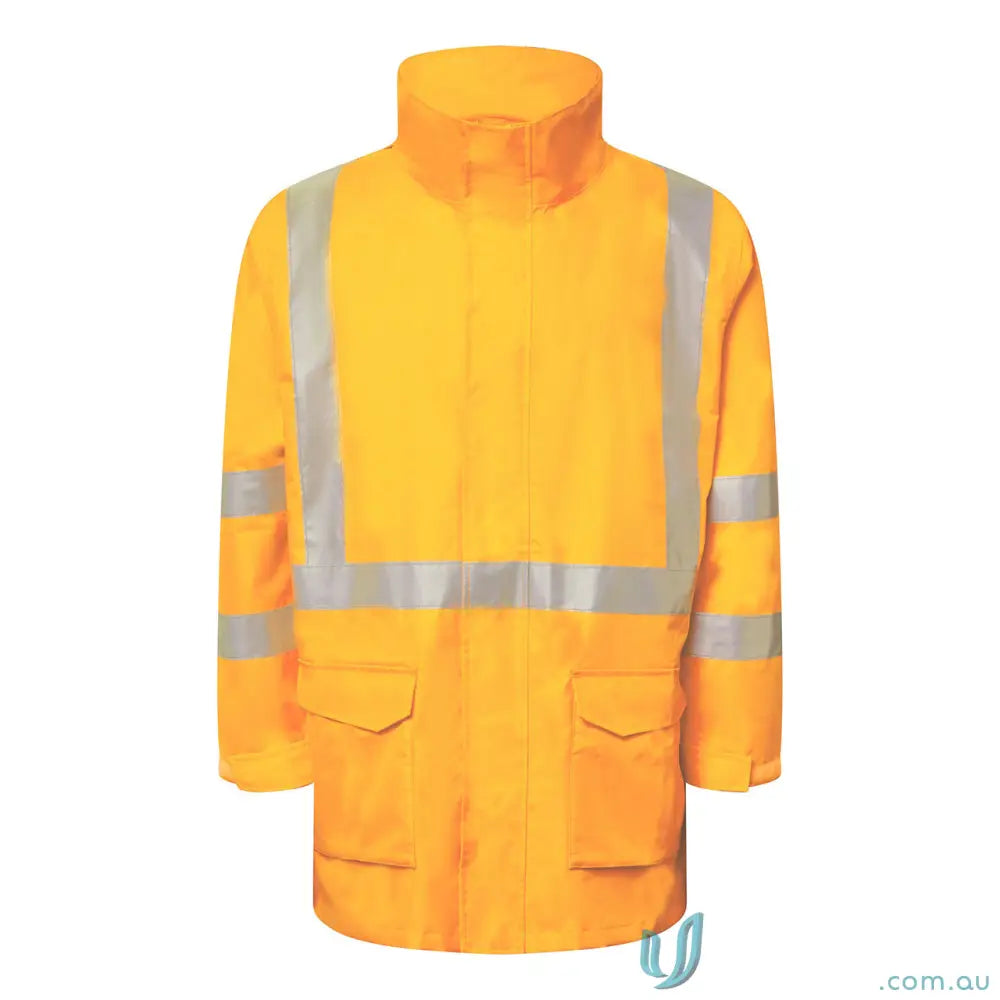 WorkCraft WW9038 HiVis 6 In 1 NSW RAIL X-Tape Jacket in orange