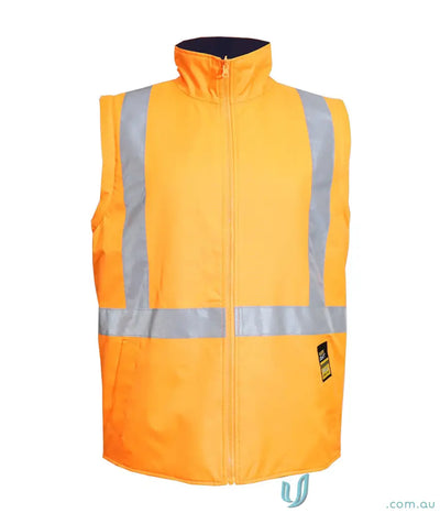 WorkCraft WW9038 HiVis 6 In 1 NSW RAIL X-Tape Jacket in orange