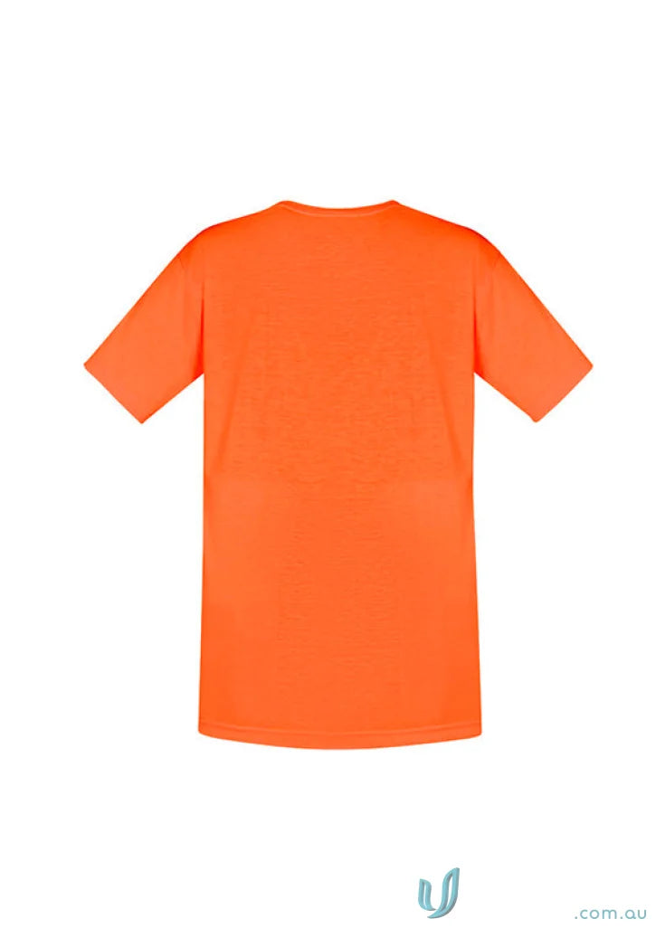 Orange short-sleeved HiVis T-Shirt with modern fit for comfort meets compliance in vis workwear essential-zh290
