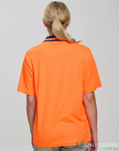Orange safety polo shirt from HiVis TrueDry Safety Polo, perfect for winning spirit hivis