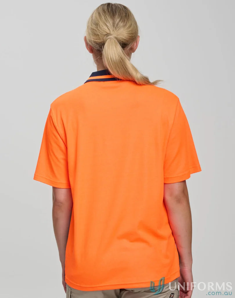Orange safety polo shirt from HiVis TrueDry Safety Polo, perfect for winning spirit hivis