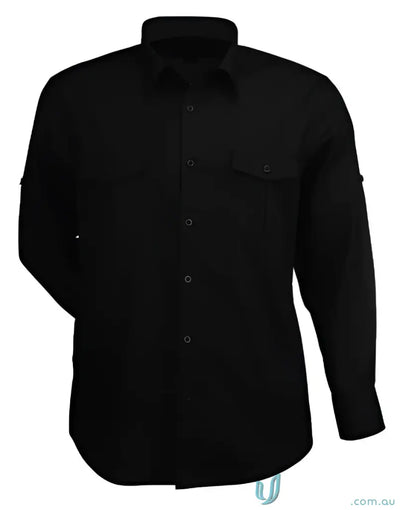 Stencil 2034L-PT Hospitality Nano LS Shirts in Black